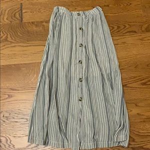 Striped long skirt